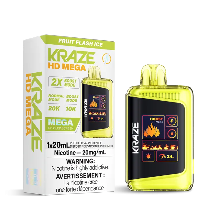 KRAZE HD MEGA 20K RECHARGEABLE DISPOSABLE VAPE 20ML(10pc/Carton)